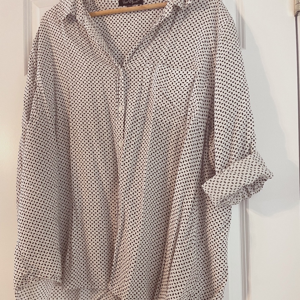 Black & White button down blouse